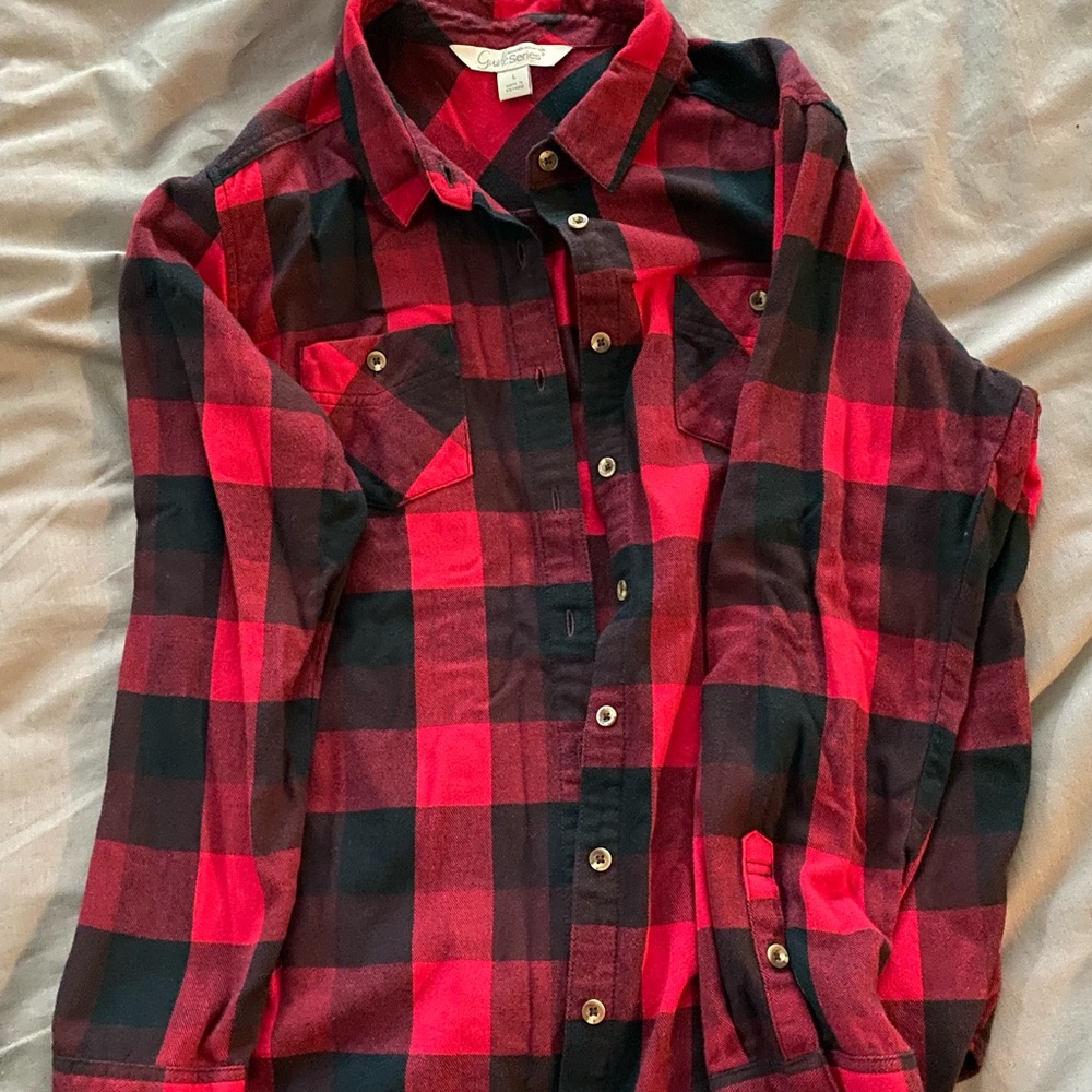 Red Long Sleeve flannel shirt